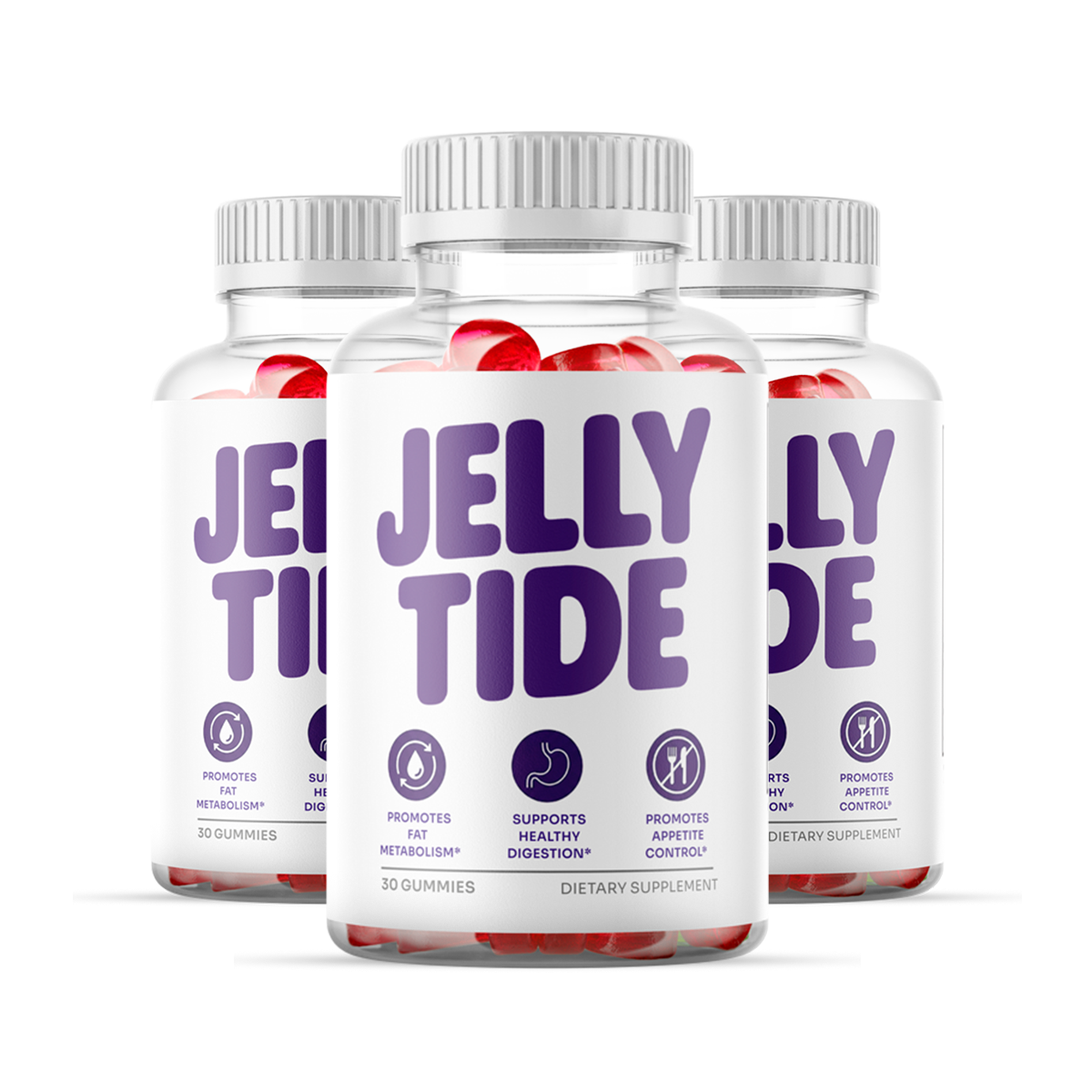 JellyTide® metabolism & wellness gummies — 3 bottle pack